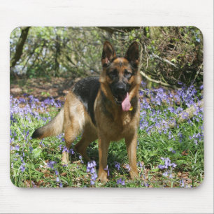German Shepherd Laying Down Mouse Pad