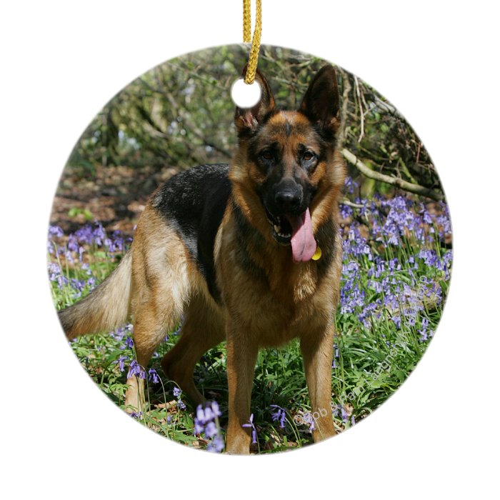 German Shepherd Laying Down Christmas Tree Ornament