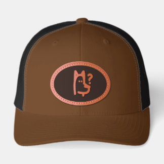 german shepherd leather patch hat