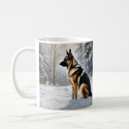German Shepherd Let It Snow Christmas Coffee Mug