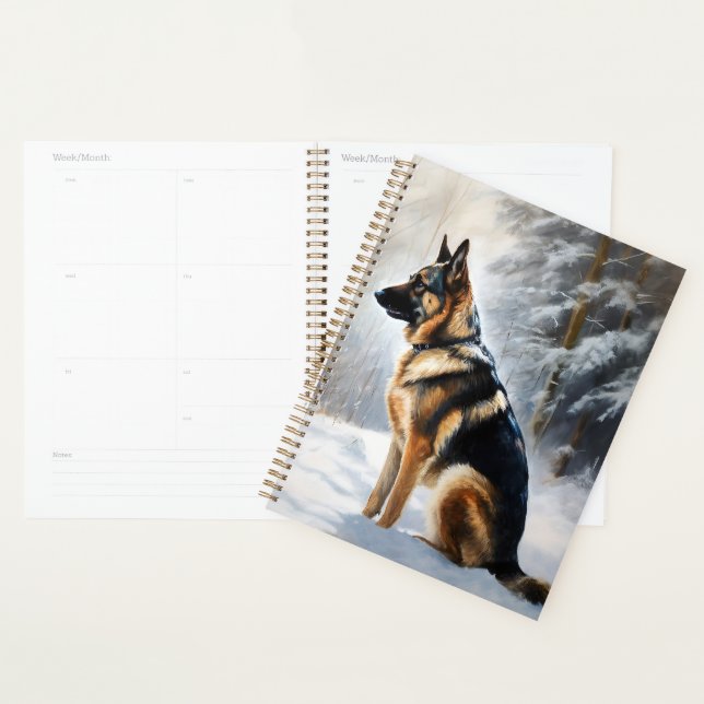 German Shepherd Let It Snow Christmas Planner (Display)