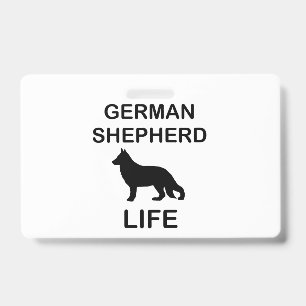 german shepherd life badge
