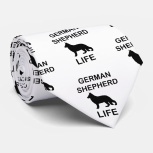 german shepherd life neck tie