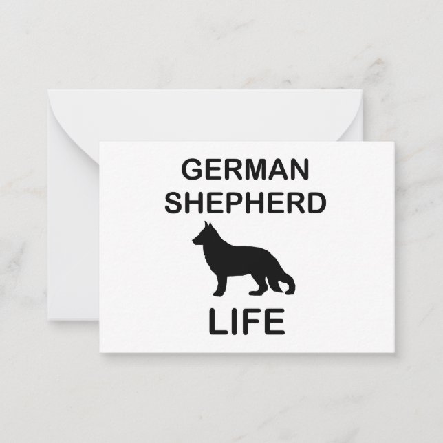 german shepherd life note card (Front)
