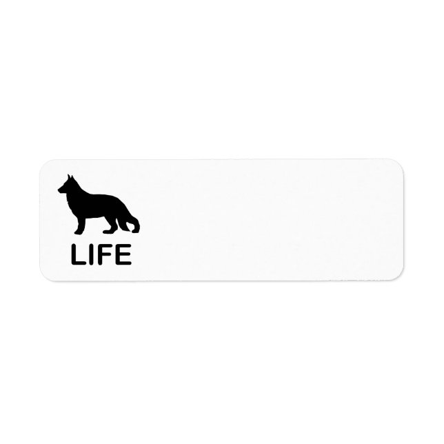 german shepherd life with silhouette label (Front)
