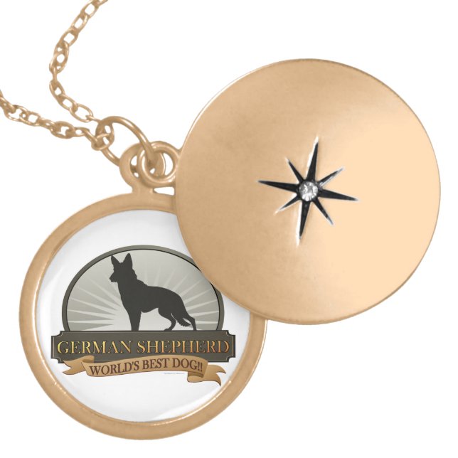 German Shepherd Locket Necklace (Front)