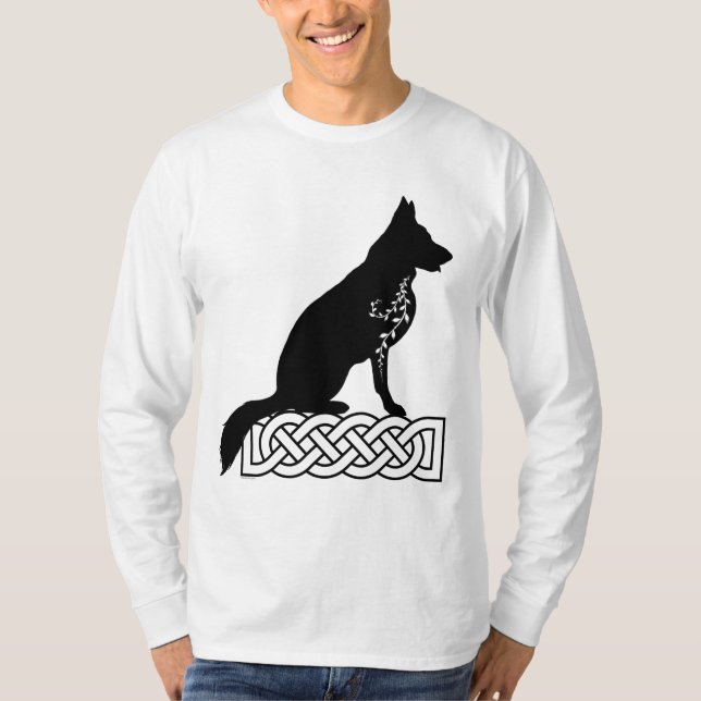 German Shepherd Loki Sailor’s Knot Black  T-Shirt (Front)