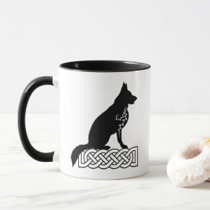 German Shepherd Loki Sailor’s Knot  Two-Tone Coffe Mug