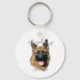 German Shepherd (longhair) Mom 2 Keychain