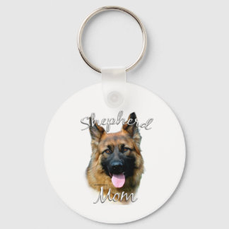 German Shepherd (longhair) Mom 2 Keychain