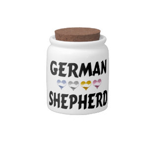 German Shepherd Love Candy Jar