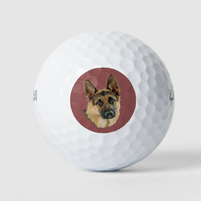 German Shepherd Love Golf Balls (Front)