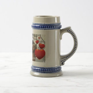 German Shepherd Love Gray/Blue 18 oz Stein