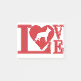 Cute white red big Heart chic Valentine's day Post-it Notes