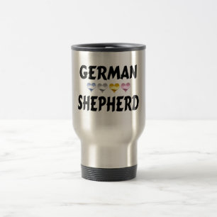 German Shepherd Love Heart Travel Mug