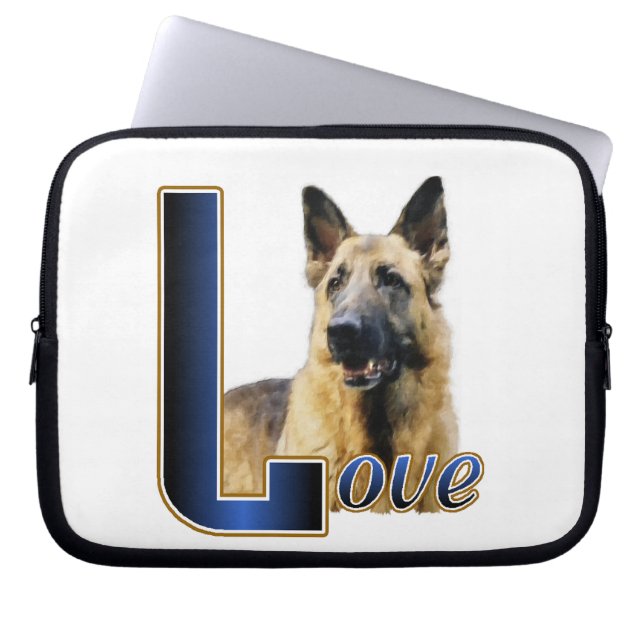 German Shepherd Love Laptop Sleeve (Front)