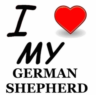 german shepherd love statuette