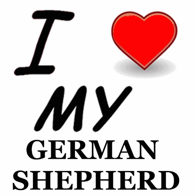 german shepherd love statuette (Front)