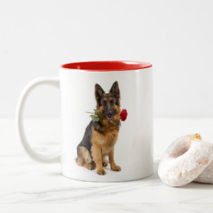 German Shepherd Love Two-Tone Coffee Mug