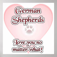 German Shepherd Love You Poster