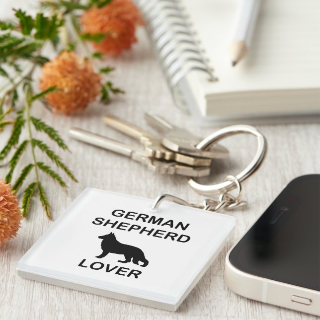 german shepherd lover keychain (Front Right)