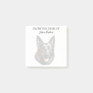German Shepherd Lover Monogrammed Dog Post-it Notes