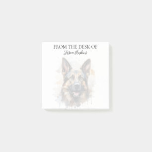 German Shepherd Lover Monogrammed Dog Post-it Notes