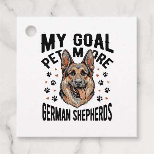 German Shepherd Lover Shirt with Vintage Engraved Favor Tags