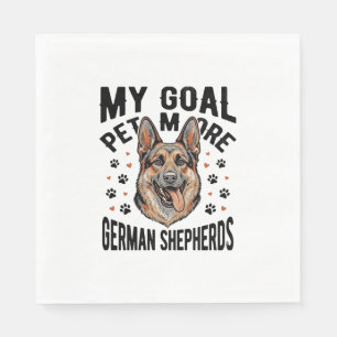 German Shepherd Lover Shirt with Vintage Engraved Napkins