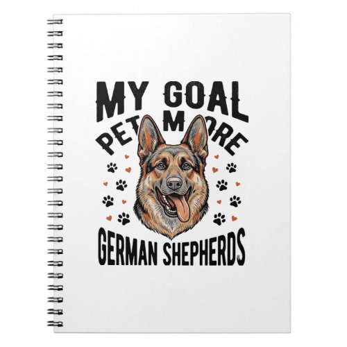 German Shepherd Lover Shirt with Vintage Engraved  Notebook