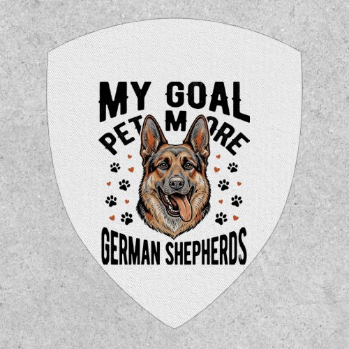 German Shepherd Lover Shirt with Vintage Engraved Patch