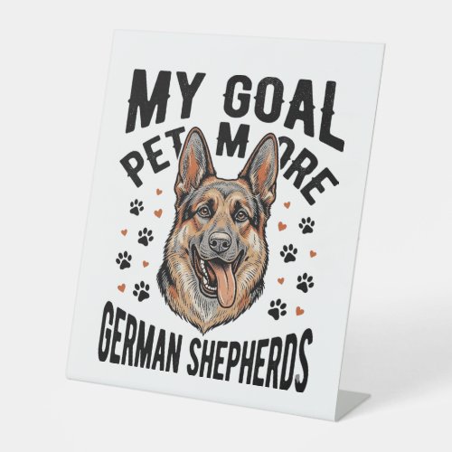 German Shepherd Lover Shirt with Vintage Engraved  Pedestal Sign