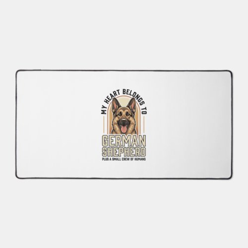 German Shepherd Lover Vintage Engraving Funny Dog  Desk Mat
