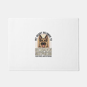 German Shepherd Lover Vintage Engraving Funny Dog Doormat