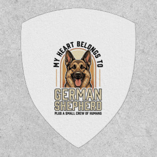 German Shepherd Lover Vintage Engraving Funny Dog Patch