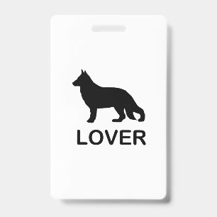 German Shepherd Lover with Silhouette Badge