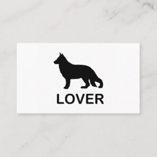 German Shepherd Lover with Silhouette Business Card
