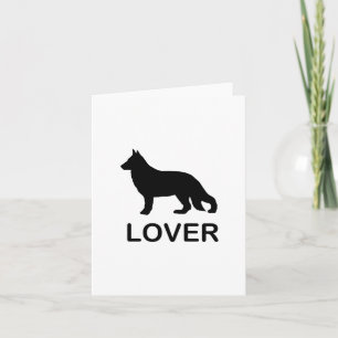 German Shepherd Lover with Silhouette Card