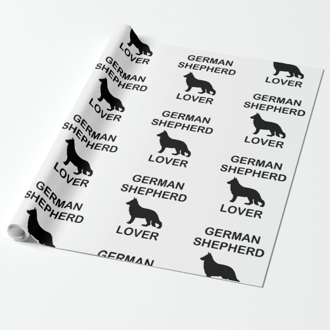 german shepherd lover wrapping paper (Unrolled)