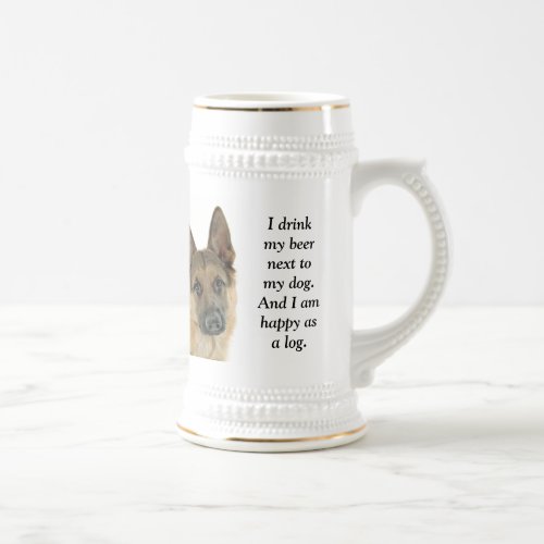 German Shepherd Lovers Delight Beer Stein