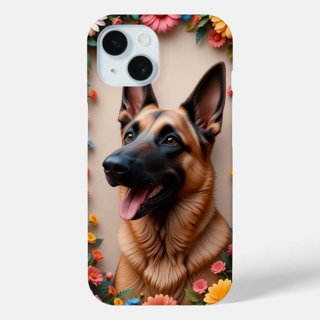 German Shepherd Loyal Companion Shepherd Art 🐾 Case-Mate iPhone Case (Back)