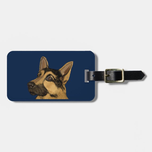 German Shepherd Luggage Tag (Front Horizontal)