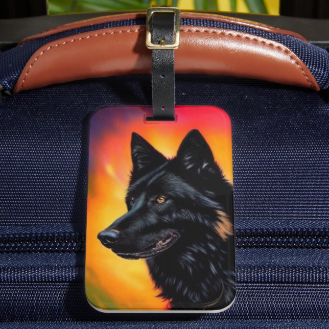 German Shepherd Luggage Tag (Front Insitu 2)