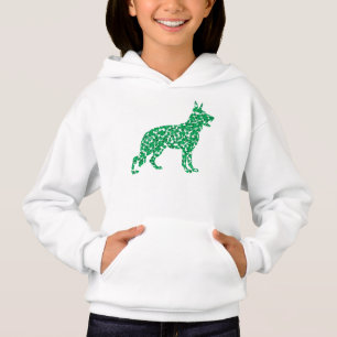 German Shepherd made of Shamrocks Hoodie