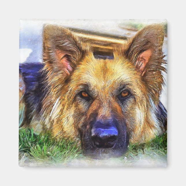 German Shepherd Magnet (Front)