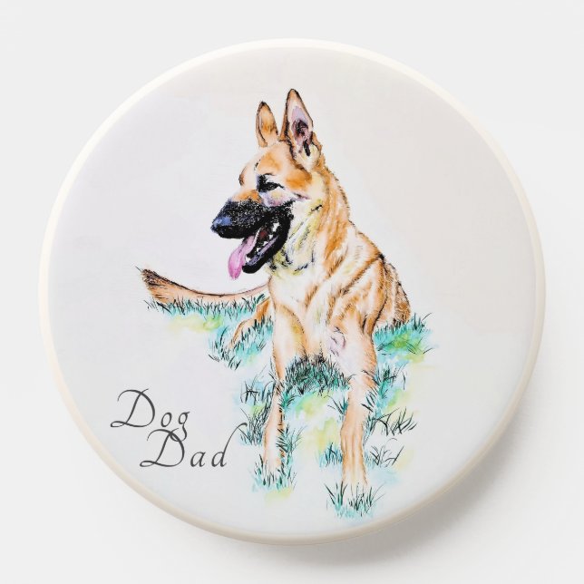 German Shepherd Malinois Dog Dad PopSocket (Popsocket)