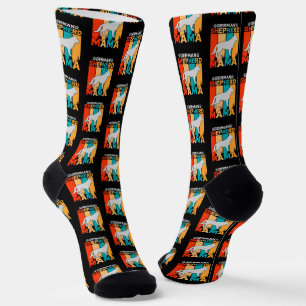 German Shepherd MAMA, Blue Brown on  Black   Socks