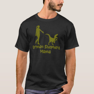 German Shepherd Mama  Dinosaur T-Shirt