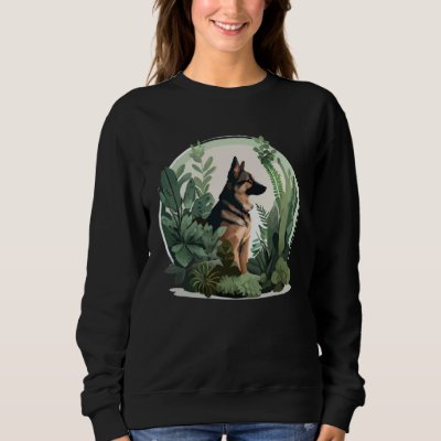 German Shepherd Mama Plant  Dog Sweatshirt