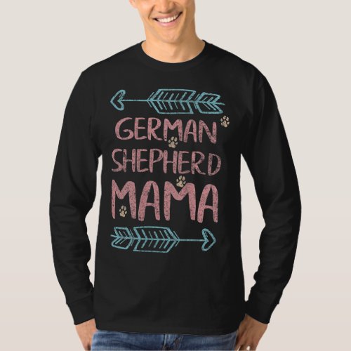 German Shepherd Mama Shepherd Lover Owner Dog Mom  T_Shirt